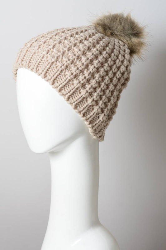 Knit Pom Pom Beanie