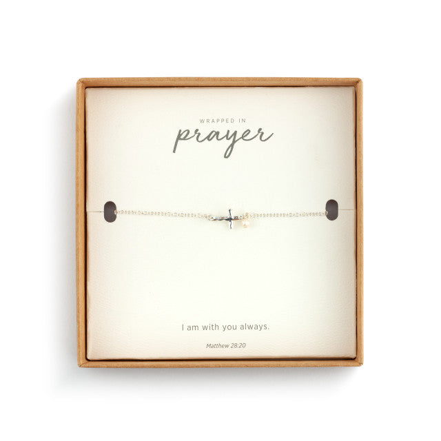 Dainty Cross Bracelet | Silver