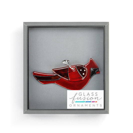 Red Cardinal Glass Ornament