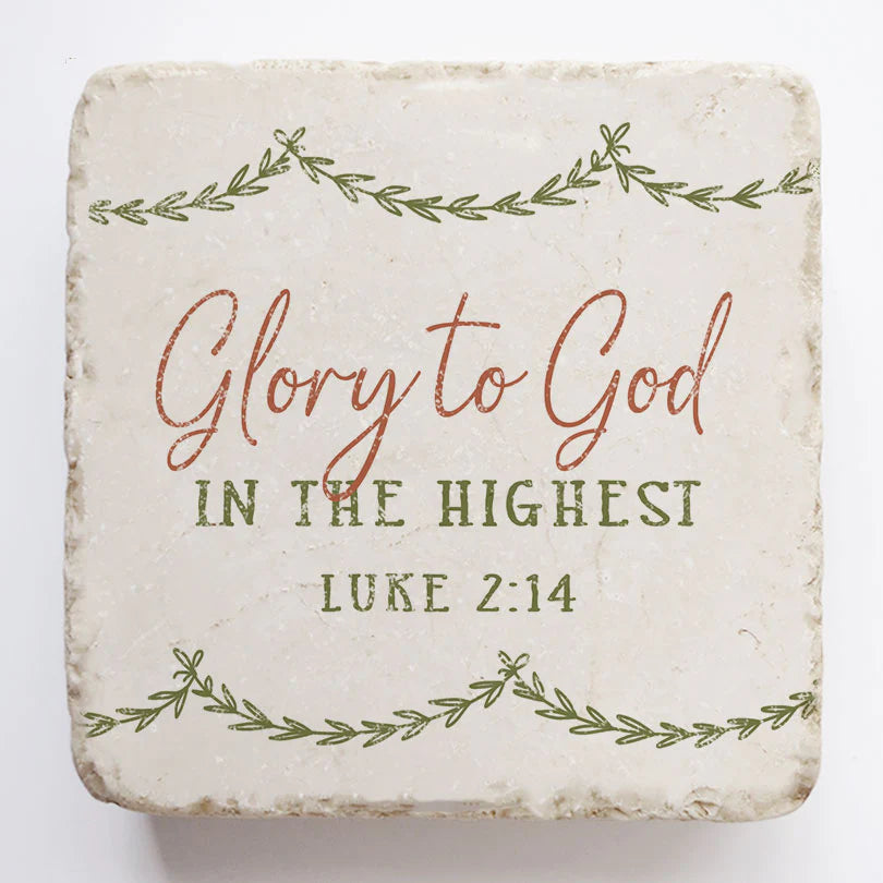 Christmas Scripture Stone | Glory to God