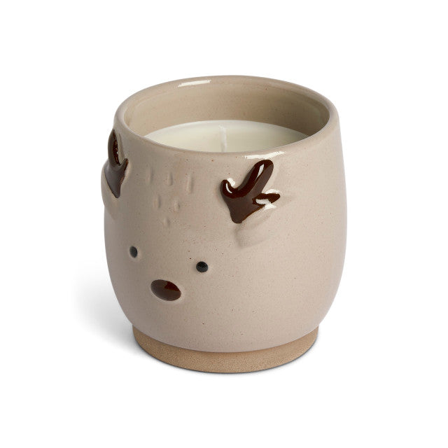 Small Ceramic Reindeer Candle