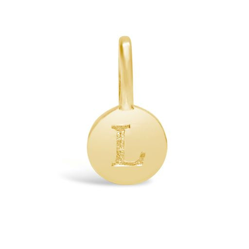 Love Letter Mini Disk Pendant | Gold