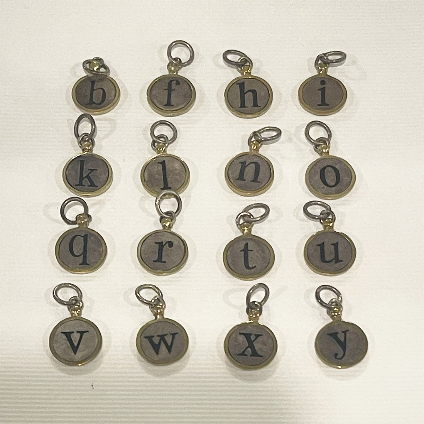 Lower Case Block Letter Charms