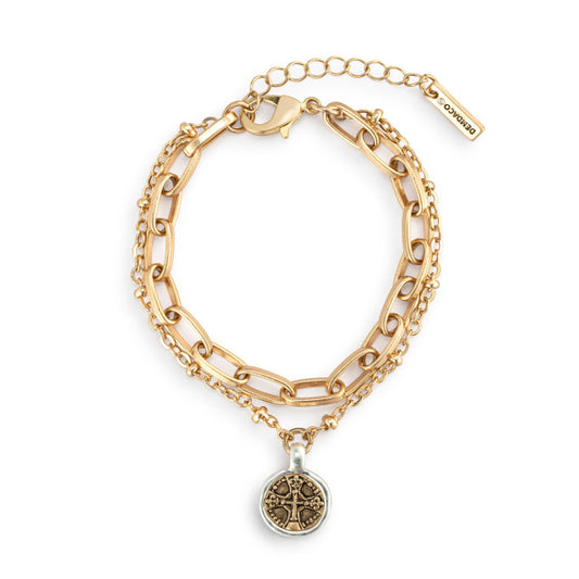 Wrapped in Prayer Layer Bracelet - Gold