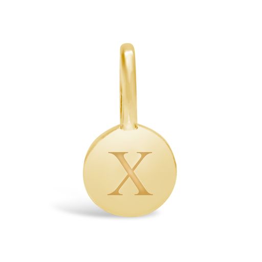 Love Letter Mini Disk Pendant | Gold