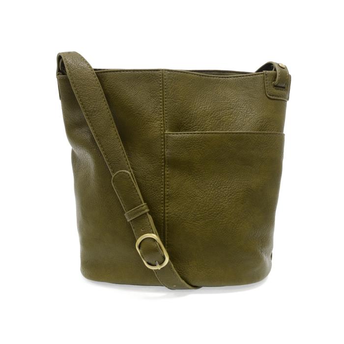 Bindi Front Slip Pocket Bucket Crossbody Bag