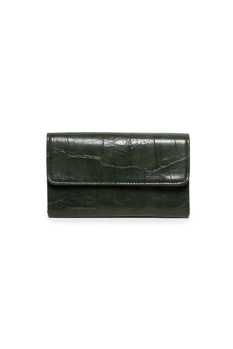 Faux Croc Marnie Mini Tri-fold Wallet