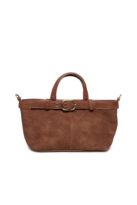 Aspyn Small Belted Sueded Tote Crossbody