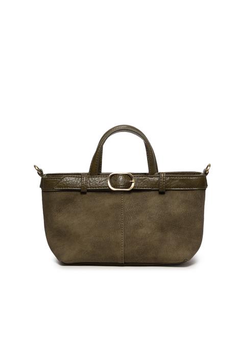 Aspyn Small Belted Sueded Tote Crossbody