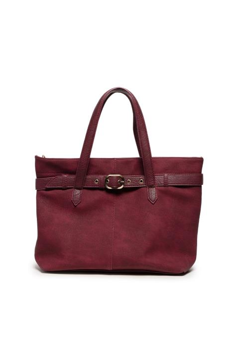 Geneva Medium Sueded Belted Tote Crossbody