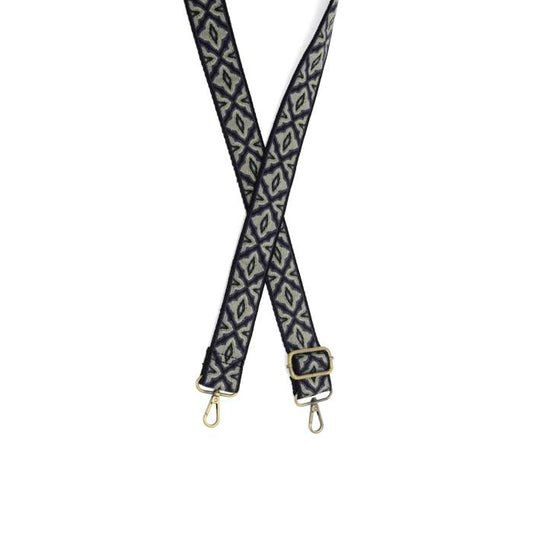 1.5"" Navy Quatrefoil Guitar Guitar Strap