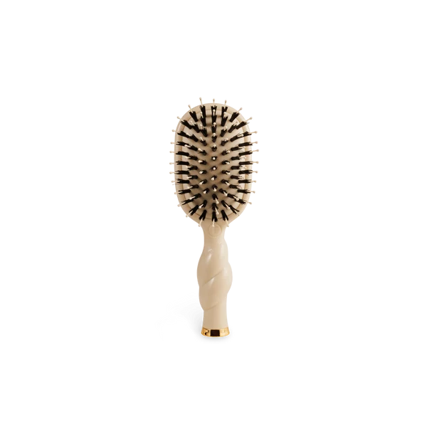 Mini Boar Bristle Hair Brush - Tan