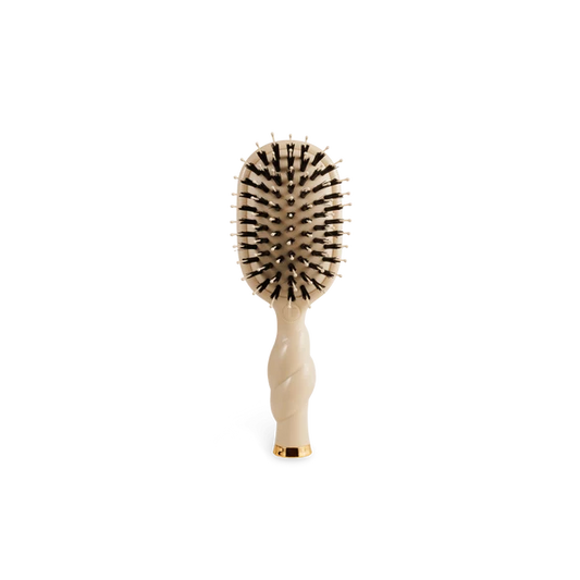 Mini Boar Bristle Hair Brush - Tan