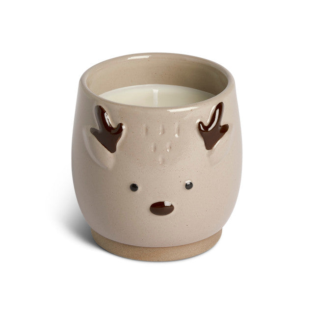 Small Ceramic Reindeer Candle