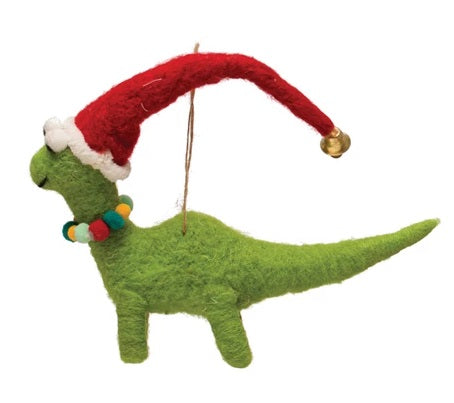 Wool Felt Dinosaur Ornament