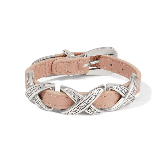 Kriss Kross Etched Bandit Bracelet: Pink Sand