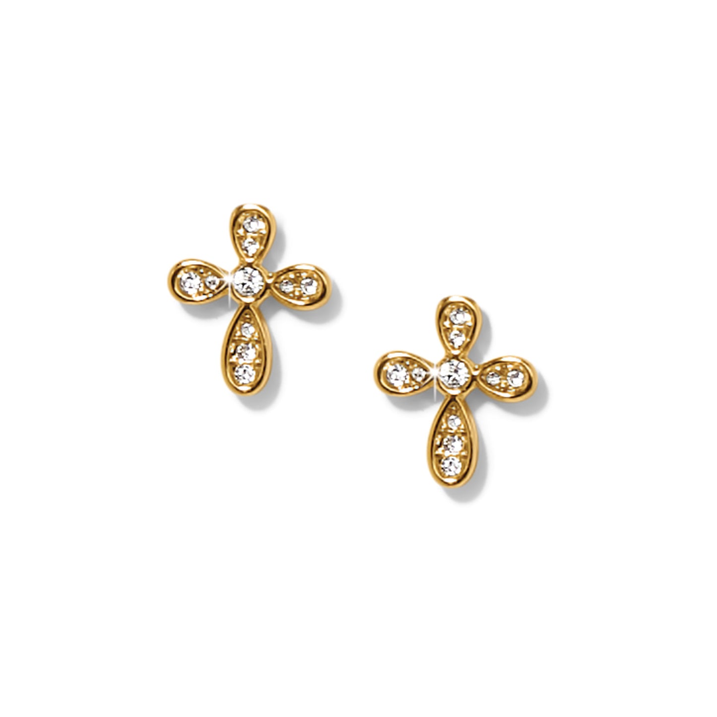 Enchanting Cross Post Earrings | Gold