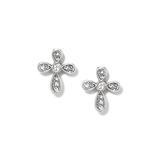 Enchanting Cross Post Earrings | Silver