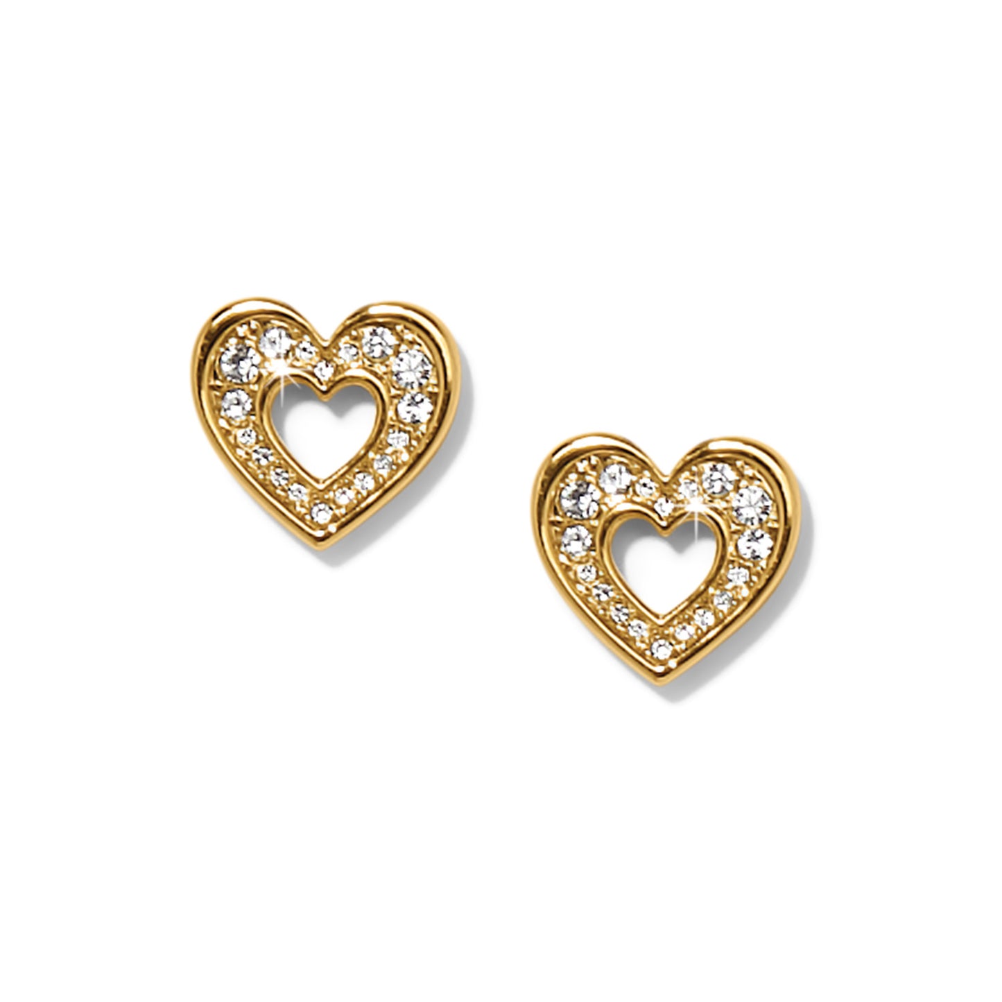 Enchanting Heart Post Earrings | Gold