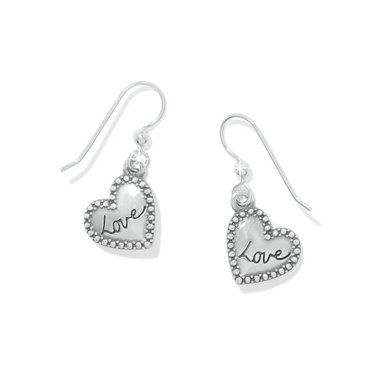 One Heart French Wire Earrings