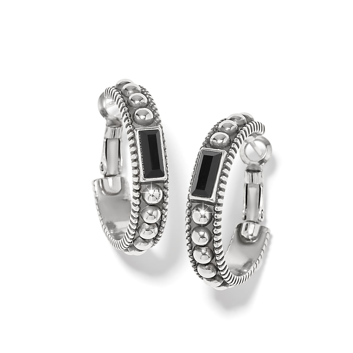 Pretty Tough Gem Hoop Earrings