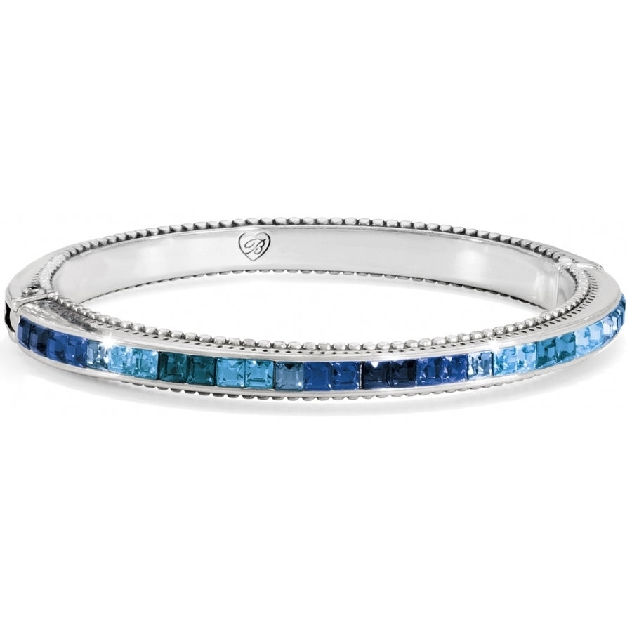 Silver/ Blue Spectrum Hinge Bangle