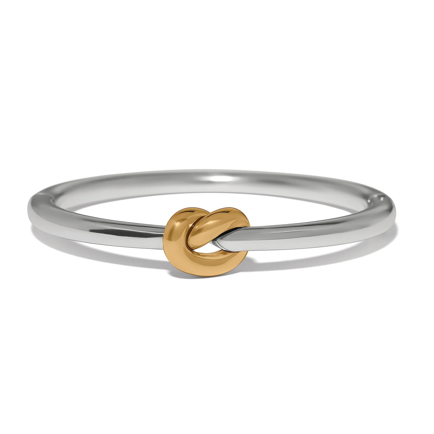 Interlok Knot 2-tone Hinged Bangle