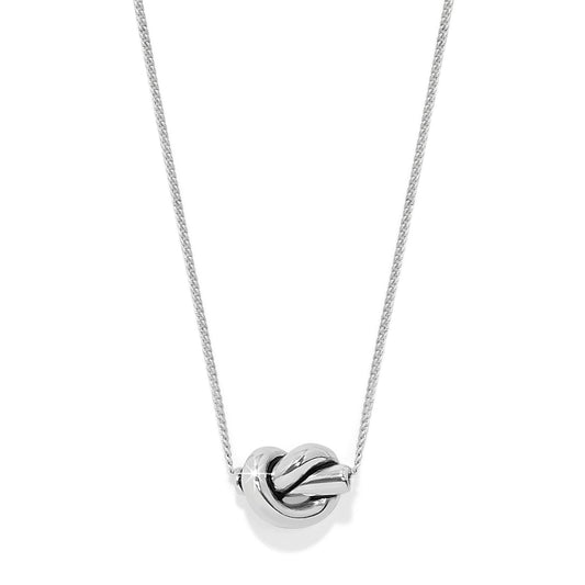 Interlok Single Knot Mini Necklace | Silver