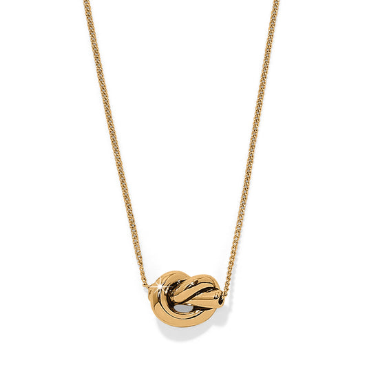 Interlok Single Knot Mini Necklace | Gold