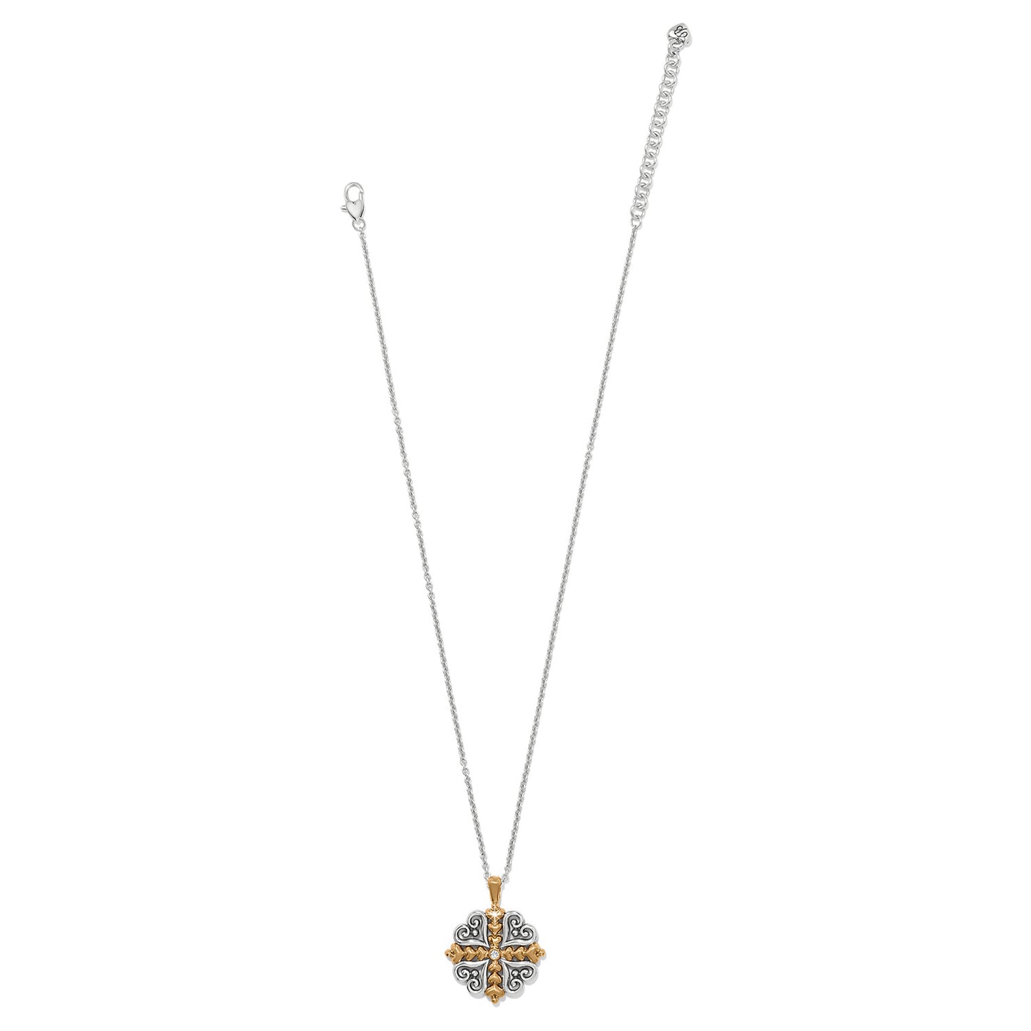 Alcazar Heart Two Tone Necklace