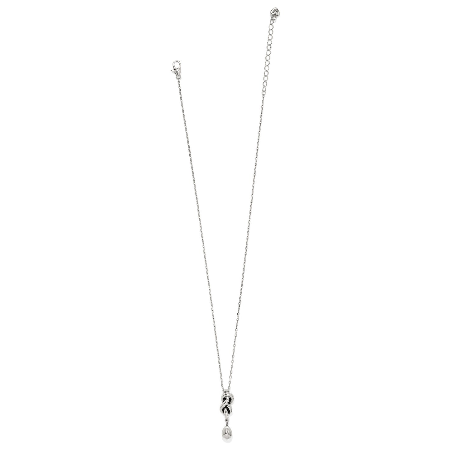 Interlok Single Knot Drop Necklace | Silver