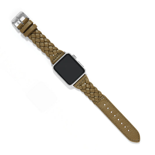 Sutton Braided Leather Watch Band | Olive