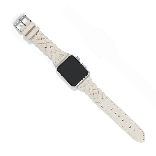 Sutton Braided Leather Watch Band | Shoe White