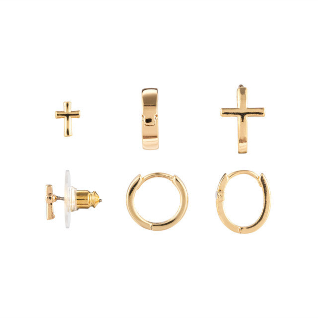 Cross Earrings Set