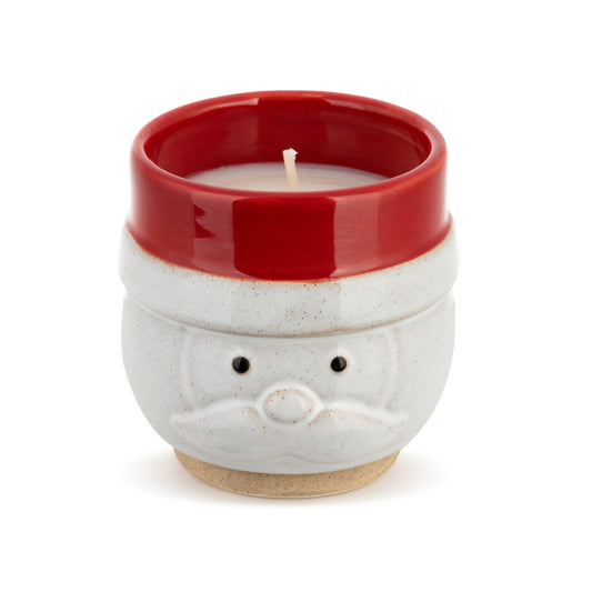 Small Ceramic Santa Candle