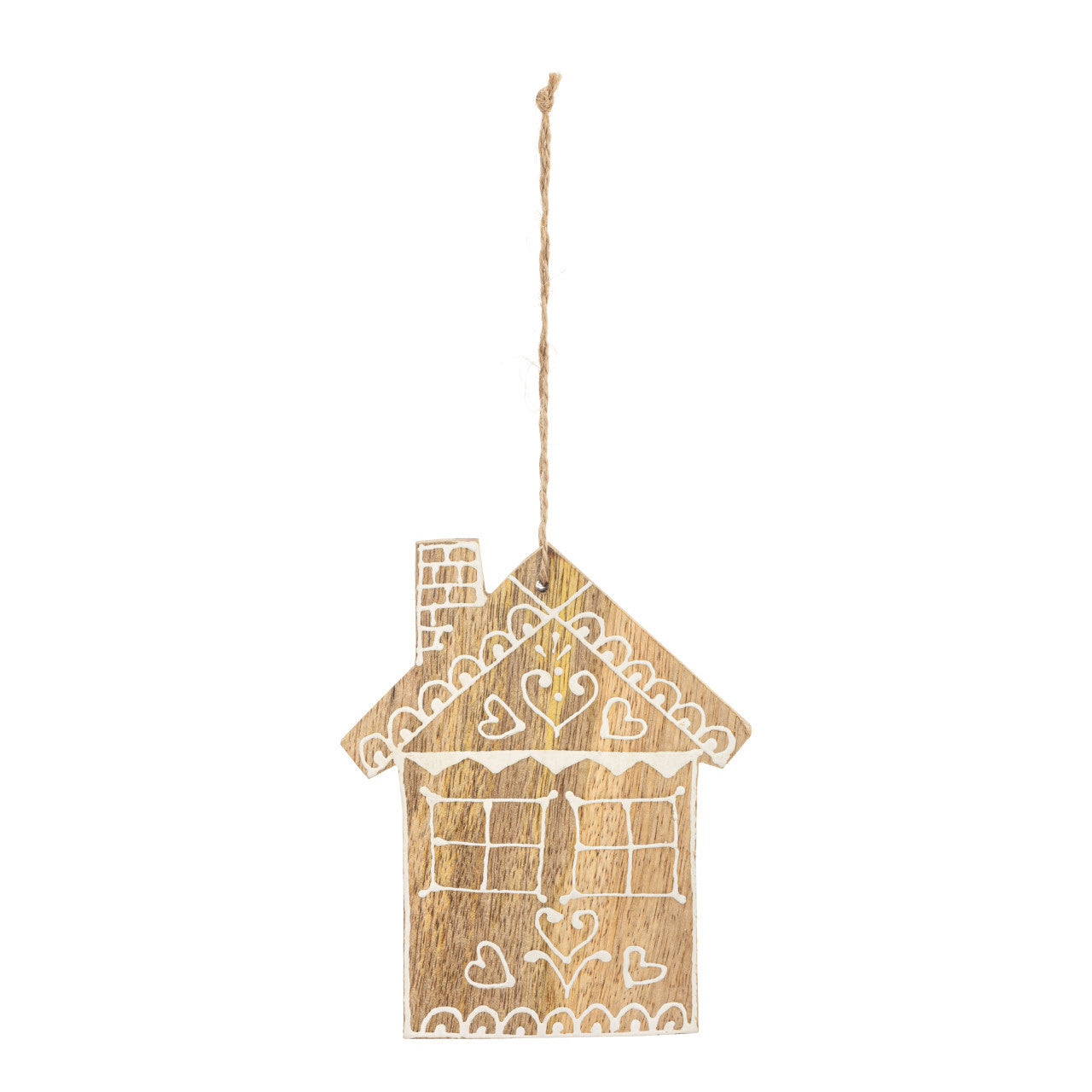 Wood Scandi House Ornament