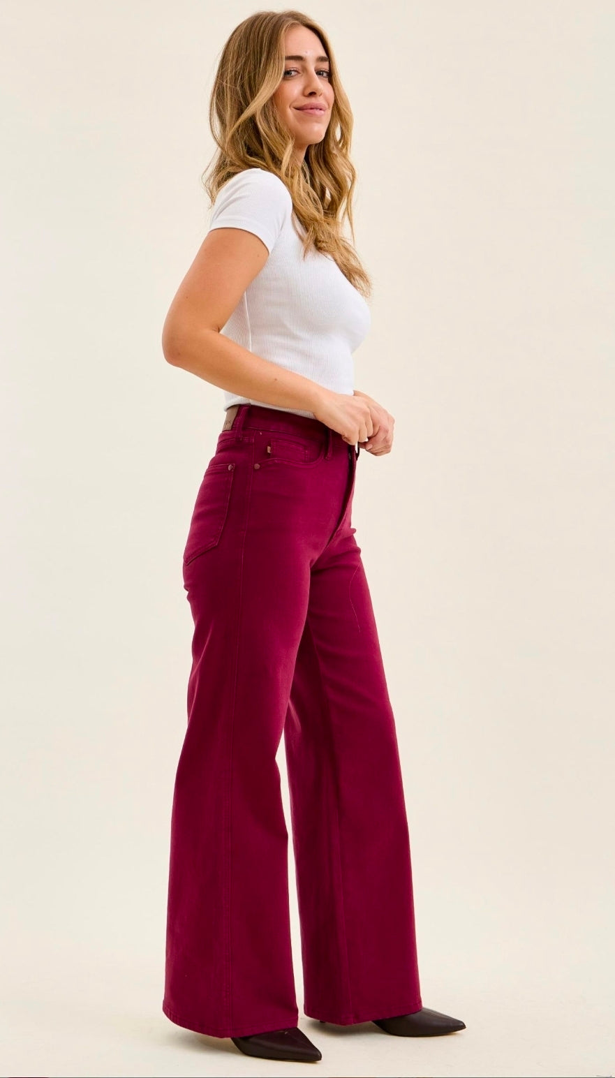 HW| Retro Wide leg |Boysenberry