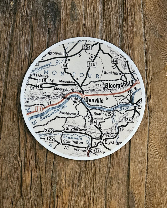 Danville Map Sticker