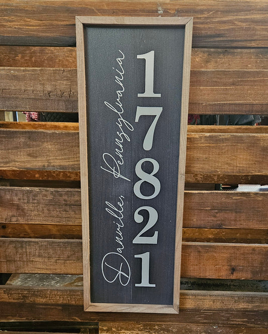 Danville, Pennsylvania Vertical Sign | Black