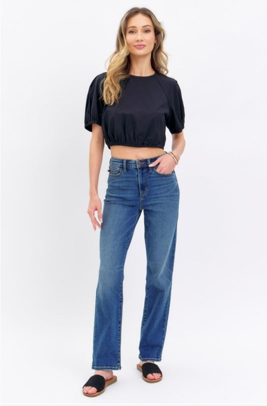 High Waist | Straight | Dark Wash