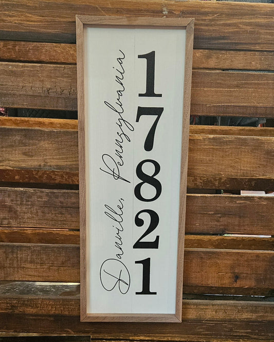 Danville, Pennsylvania Vertical Sign | White