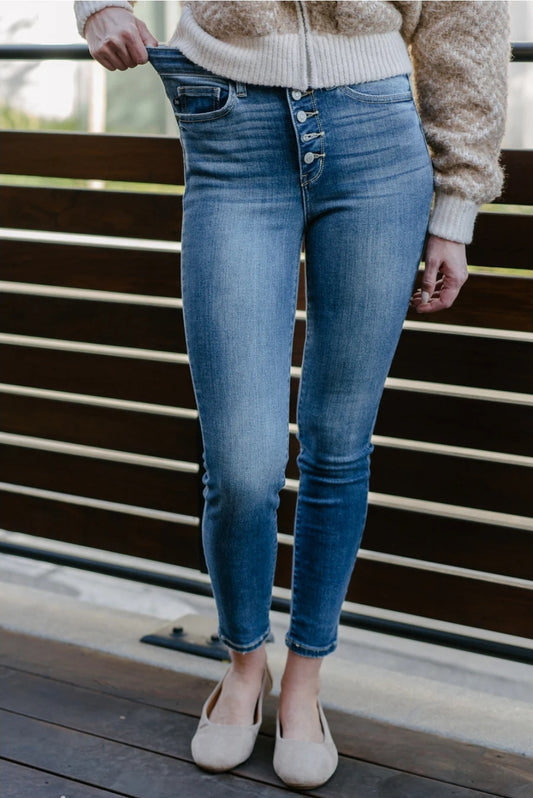 High Rise | Skinny | Button Fly Jeans