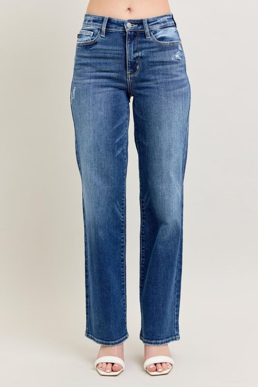 High Waist | 90's Straight | Dark Wash