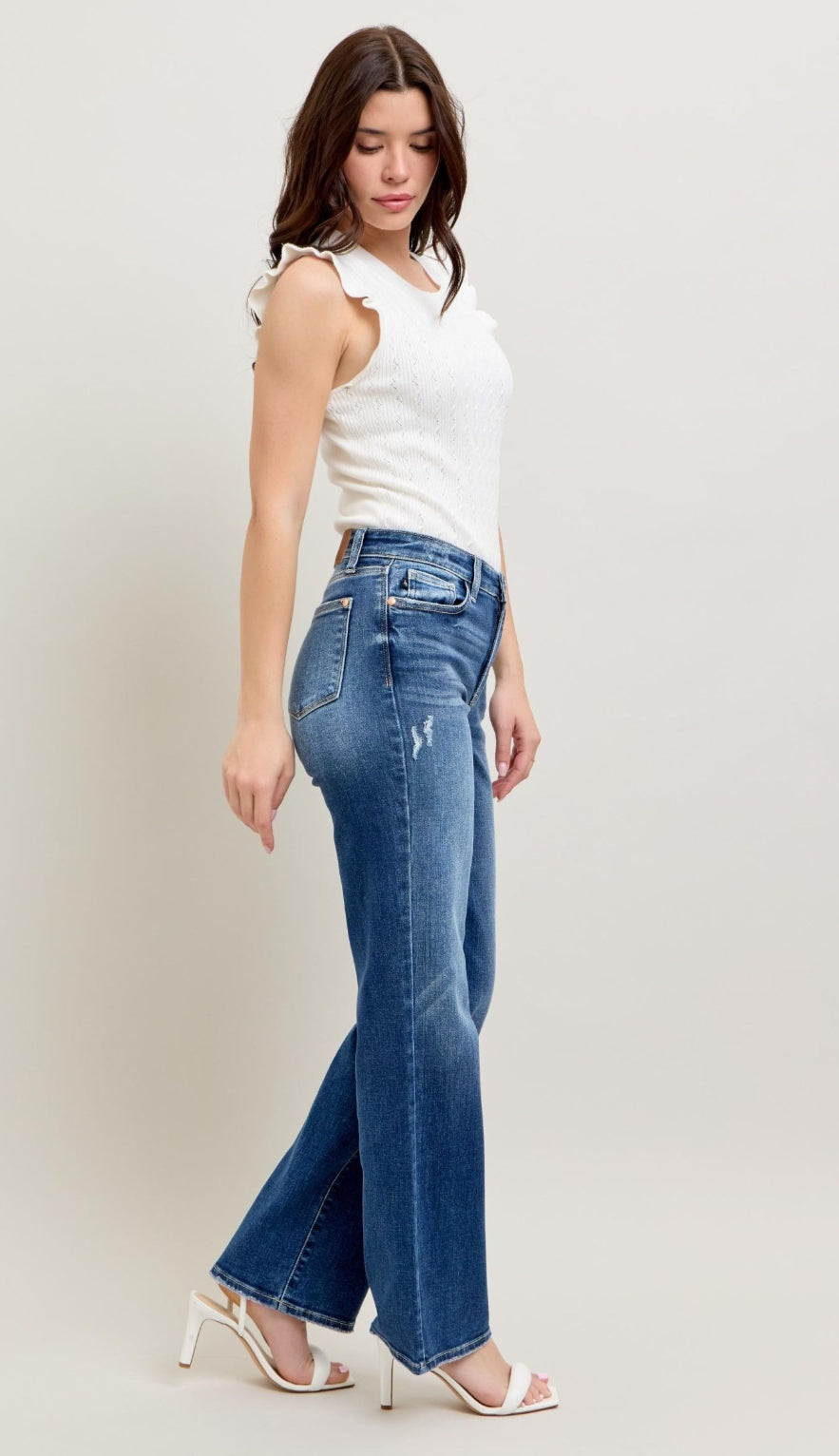 High Waist | 90's Straight | Dark Wash