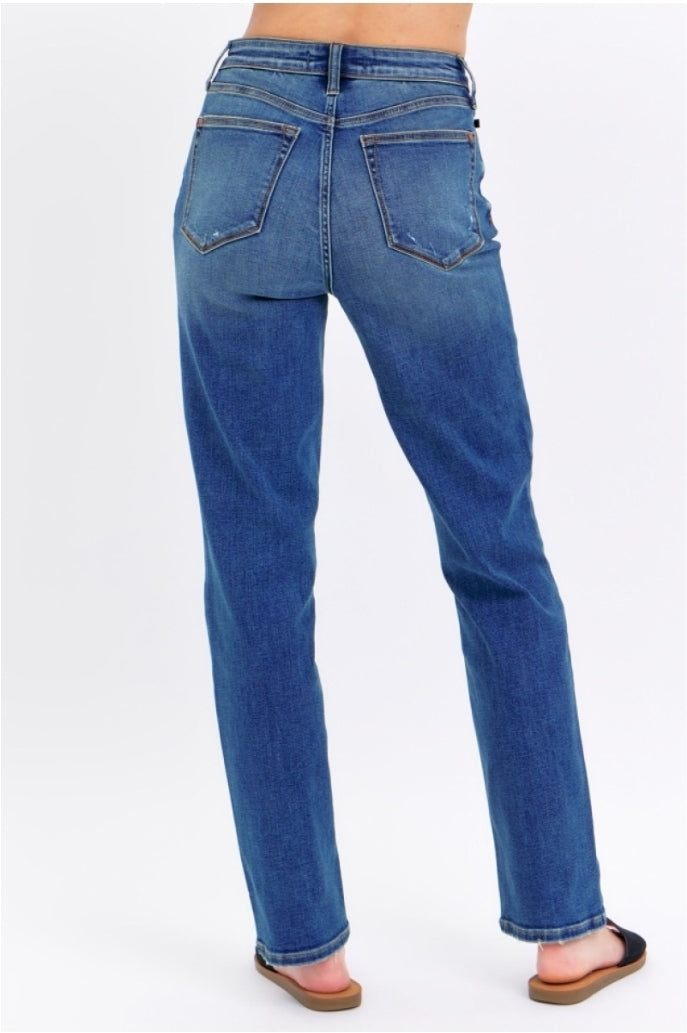 High Waist | Straight | Dark Wash