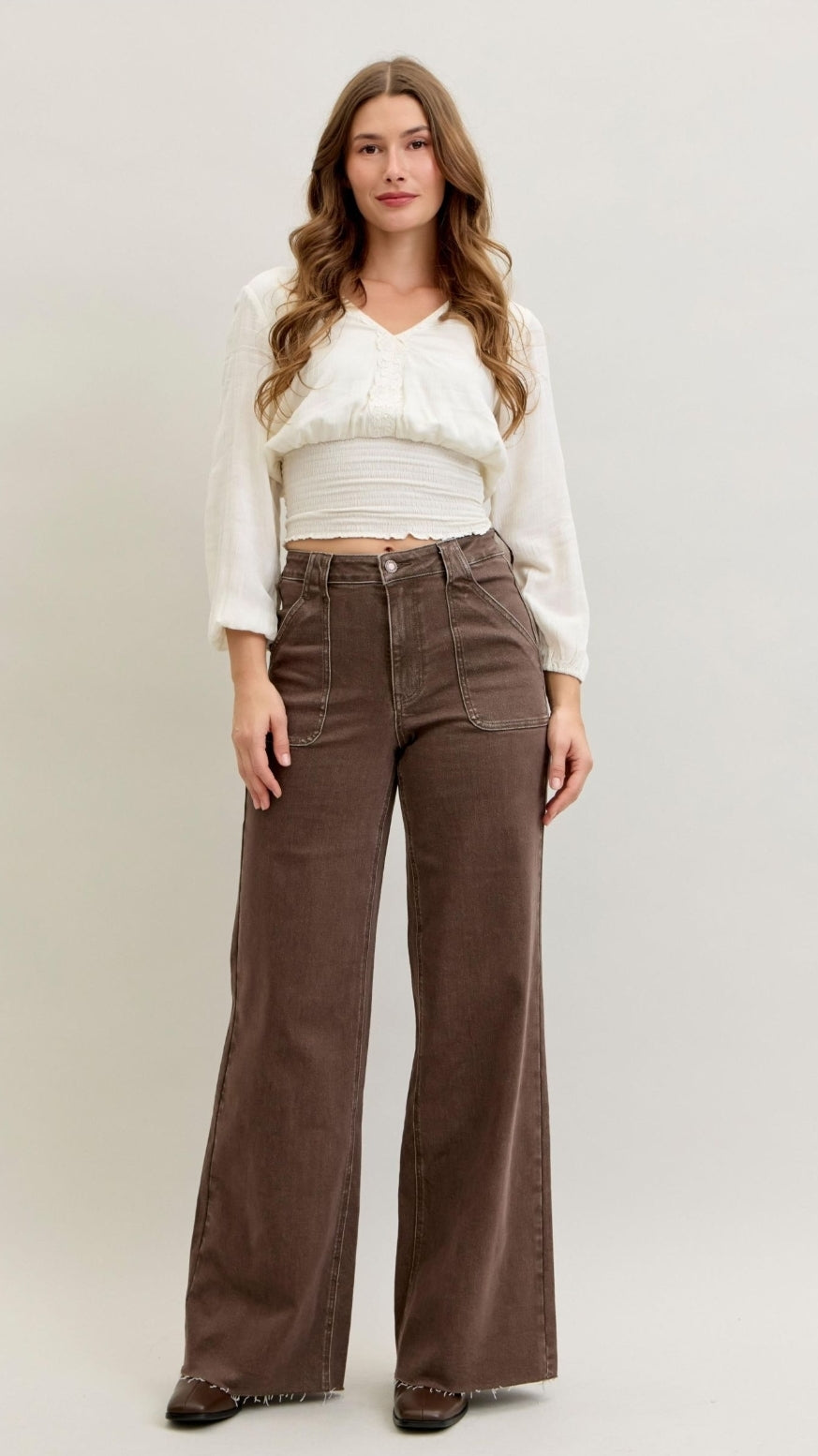 High Waist | Wide Leg | Patch Pockets