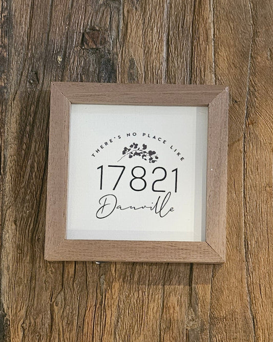 Mini Danville Zip Code Sign