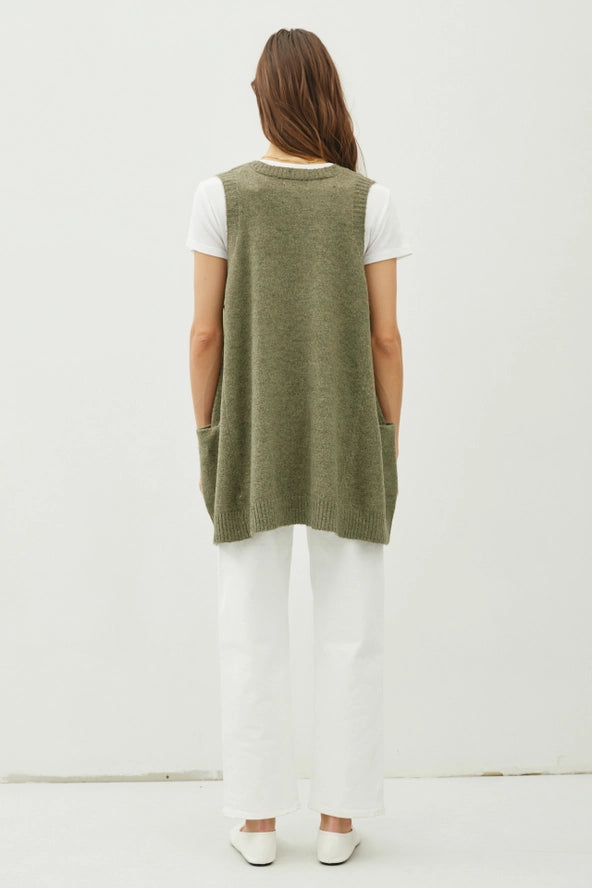 V-Neck Sweater Vest | Sage