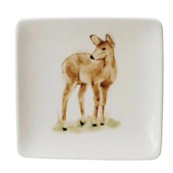 Stoneware Dish with Animal