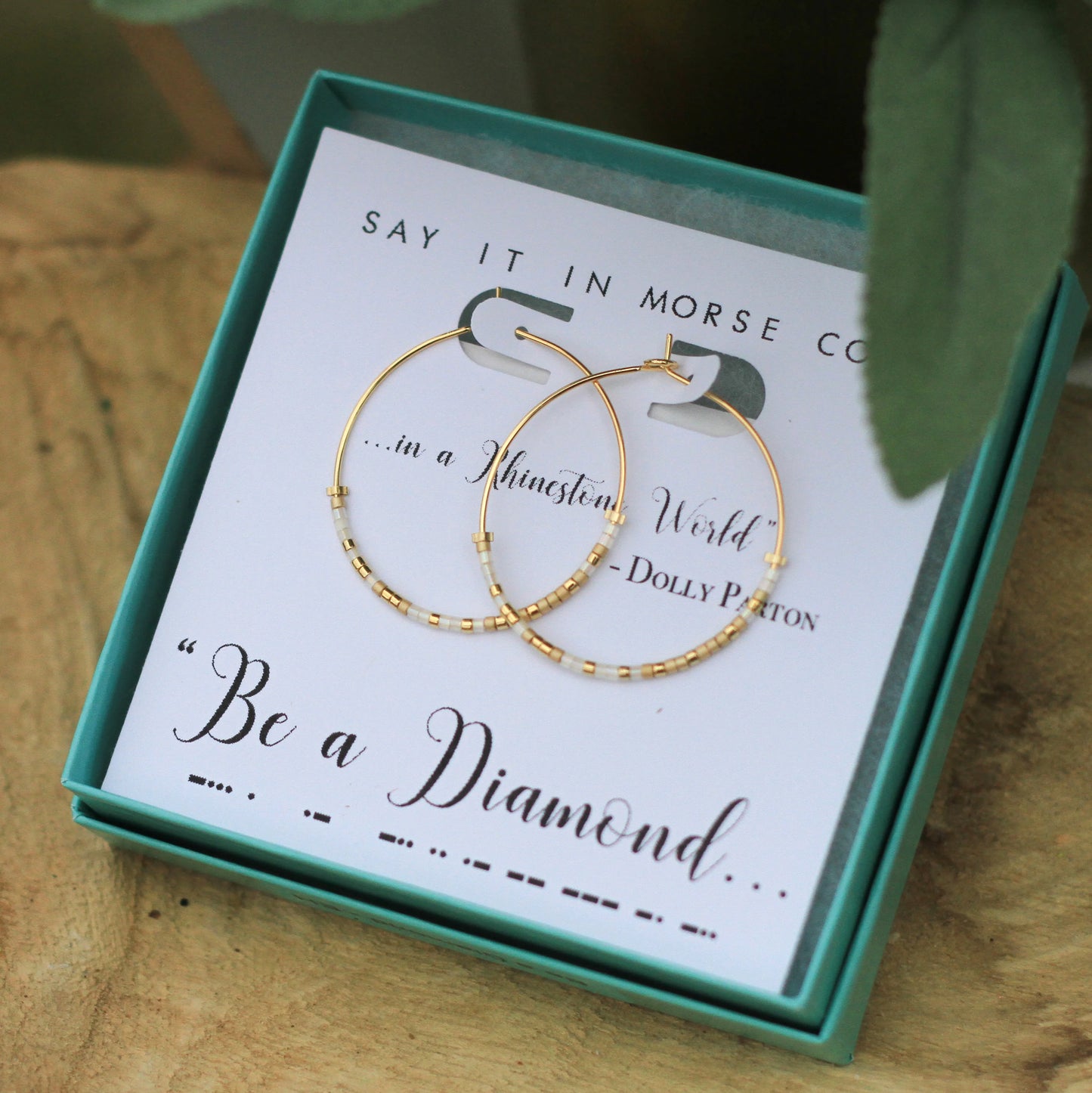 Morse Code Earrings | Be A Diamond